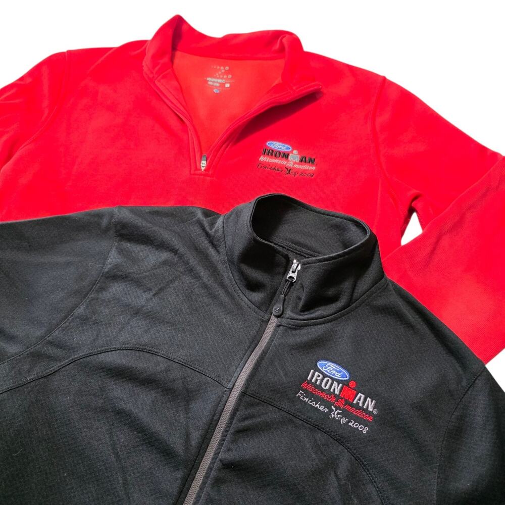 Ironman Wisconsin Madison 2008 Finisher Zorrel Fleece Zip Jacket Pullover Lot 2